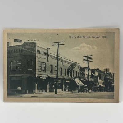 South Main Street, Creston, Ohio Postcard