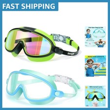Comfortable Children s Swim Goggles with Anti-Fog and UV Protection 2 Pack