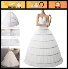 Women s 6 Hoop Crinoline Petticoat Underskirt for Ball Gown, Formal Dress