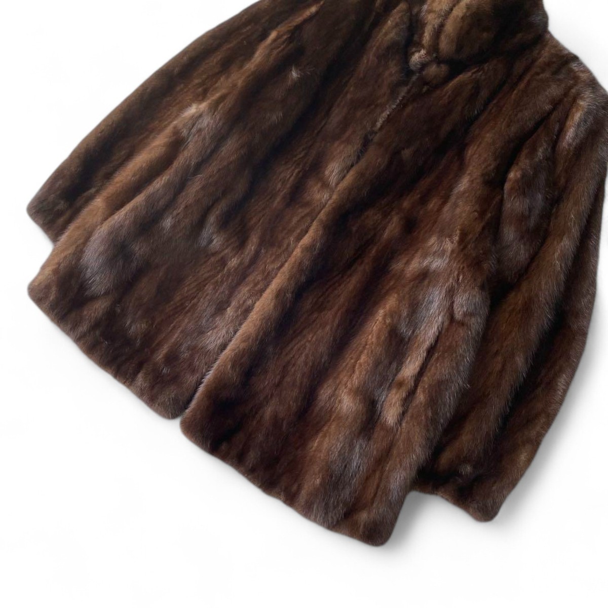 SAGA MINK Real Fur Coat Jacket Demi Buff Mink Size 9 Brown From SAGA MINK Real Fur Coat Jacket Demi Buff Mink Size 9 Brown From