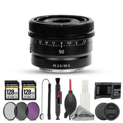 Sony FE 50mm f/2.5 G Lens - 11pc 256GB Memory Care Bundle