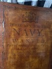 Primitive, Colonial, Early American Style Men For The Navy Wanted Folk Art Wood — photo 2