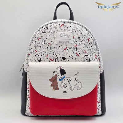 Disney 101 Dalmatians Puppies Mini Backpack - Black, Red, White Collectors 101 Dalmatians Vinyl Mini Backpack Vintage Disney  main image 3
