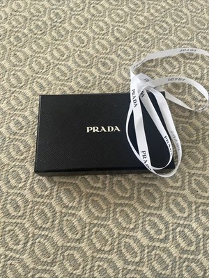 Prada schwarze leere Geldbörse Geschenkbox mit Deckel