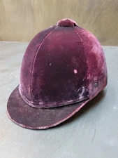 Vintage EQUI ROYAL Purple Velvet Horse Riding Helmet Nice