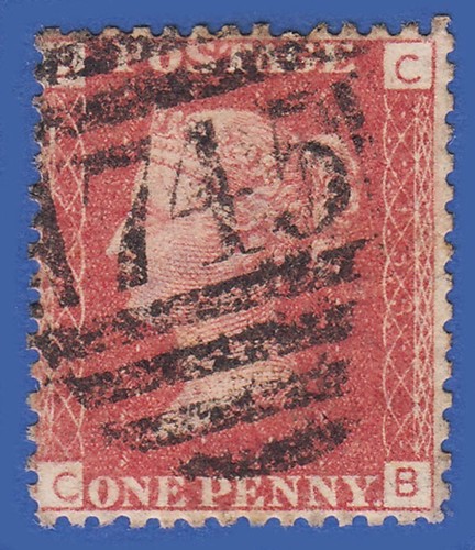 GB QV 1864 1d RED PLATE 133 CB SG43/44 GU