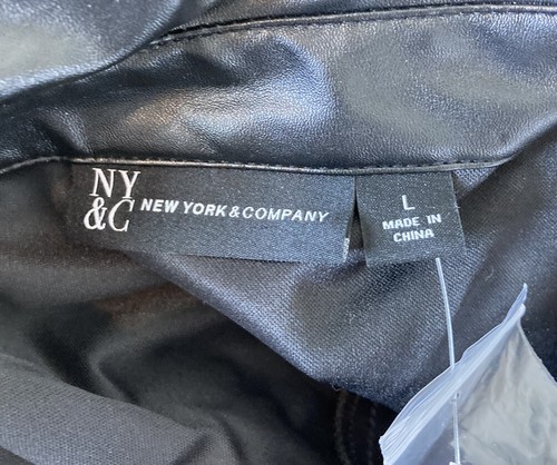 NY&C NWT $64.95 women’s Button up Belted jacket size L black M6 - Picture 3 of 10