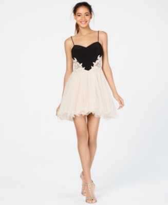 blondie nites fit and flare dress Caviar Party Off the Shoulder Minidress in White