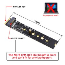 CABLECY SATA NGFF Key B M SSD to NVME M-key Motherboard Desktop SSD Card