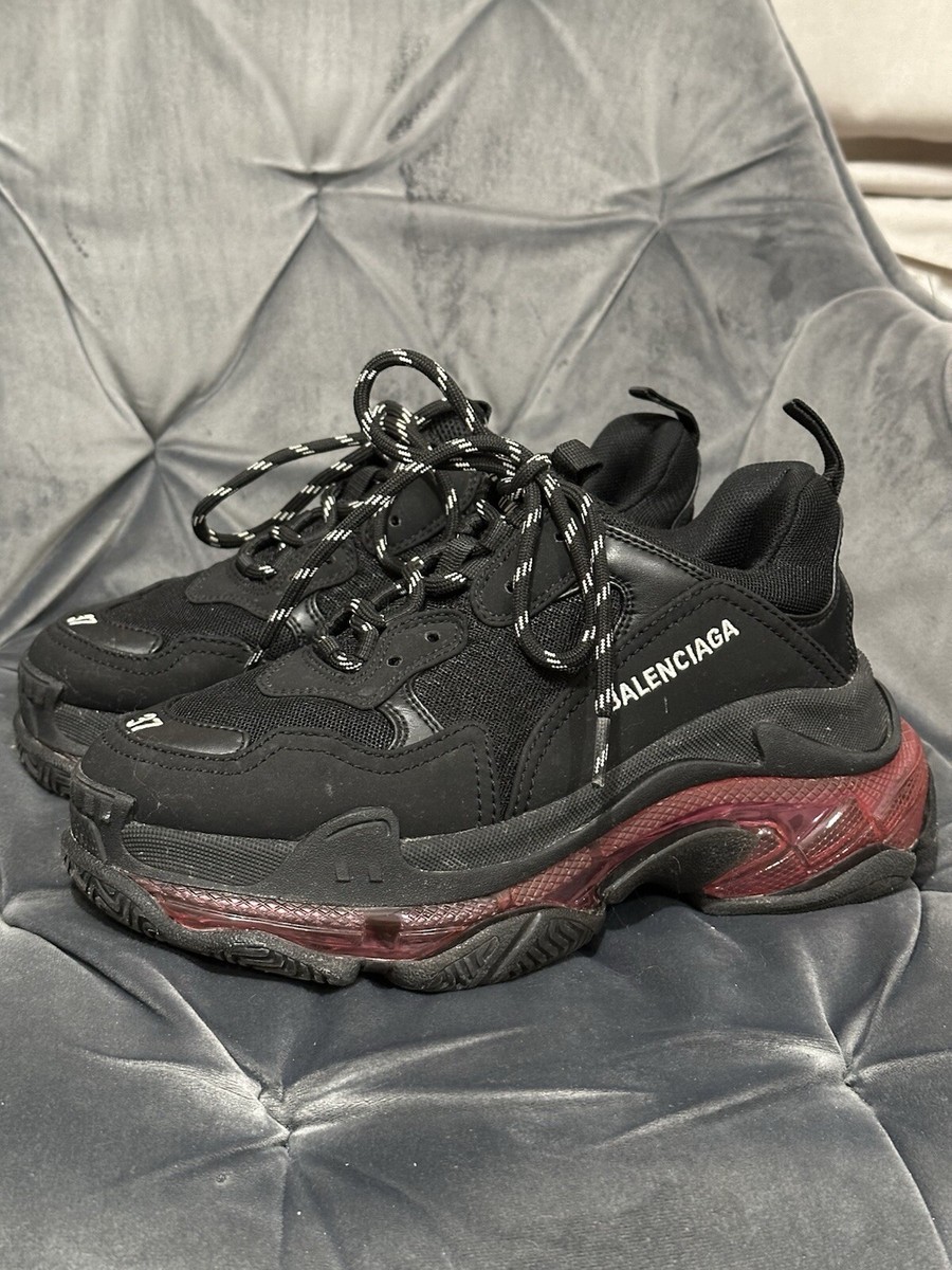 【BALENCIAGA】TripleS clearSole Black Pink Balenciaga Triple S Clear Sole Neon Pink Men's