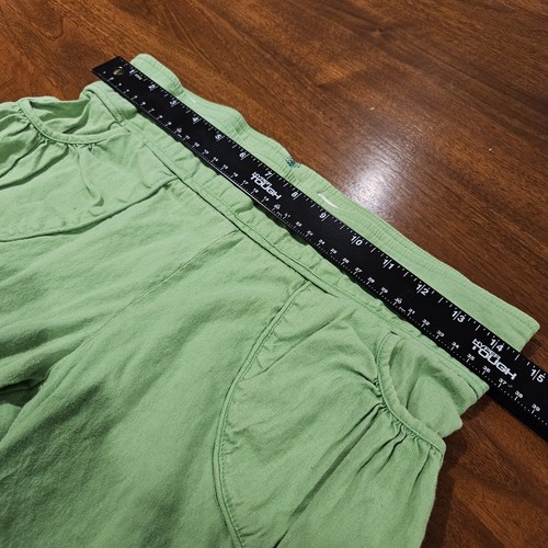 TO THE MAX Womens 4 Linen Cotton Capris Pants Back Zipper w/ Pockets Lime Green - Picture 4 of 8