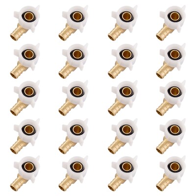 EFIELD 20PCS PEX  1/2''x1/2'' FEMALE NPT SWIVEL ELBOW BRASS CRIMP FITTING, NO LEAD