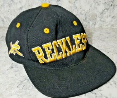 Young & Reckless Vintage Cap Black/Gold Reckless Logo Y&R Snapback RN #101372