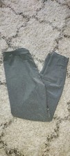 VTG 80's Silver Shiny Shimmer Lycra Spandex Leggings by Everlast;L;Very Rare 