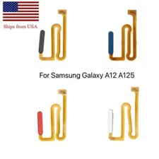 Power Button Fingerprint Sensor Flex Cable for Samsung Galaxy A12 A125 4 Colors