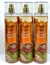 3 NEW BATH BODY WORKS SWEET CINNAMON PUMPKIN FINE FRAGRANCE MIST SPRAY 8 OZ