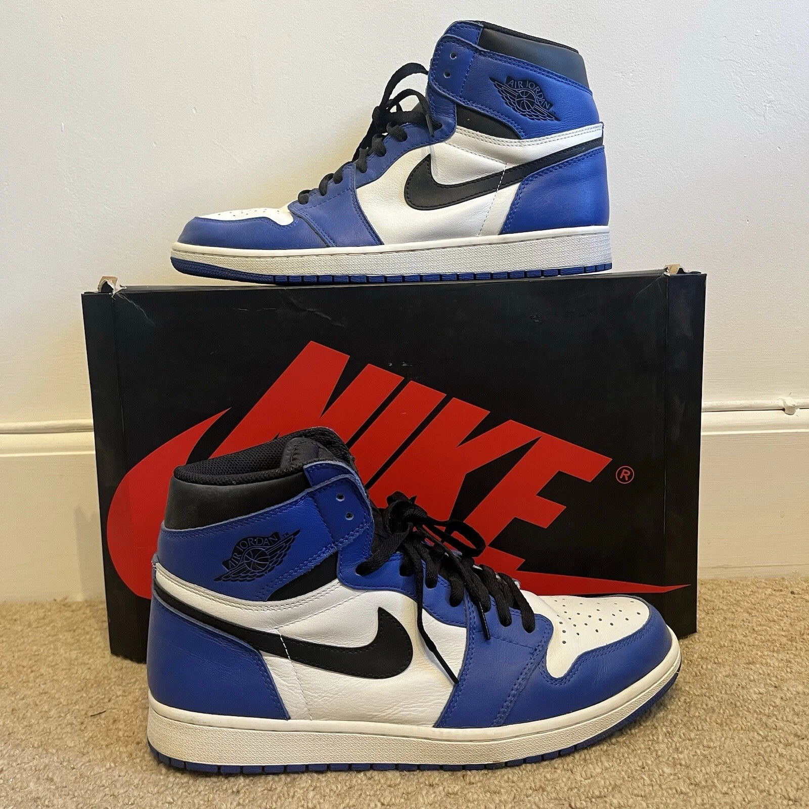 Jordan 1 Retro High OG Game Royal 2018 UK 12 ✅ 100% Autentico ✅