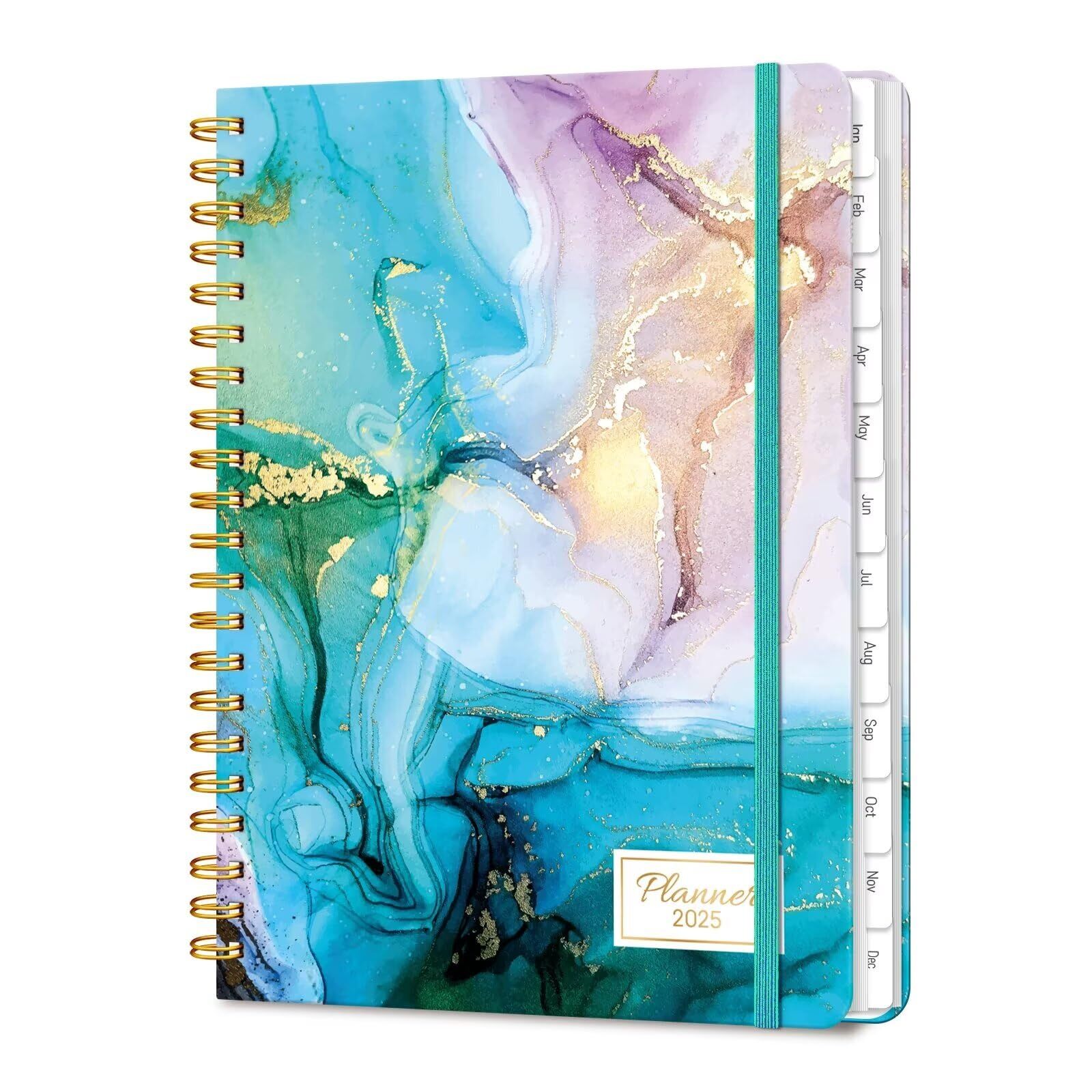 2025 Planner A5 Weekly and Monthly Planners with Tabs Spiral Bound Daily Cale...