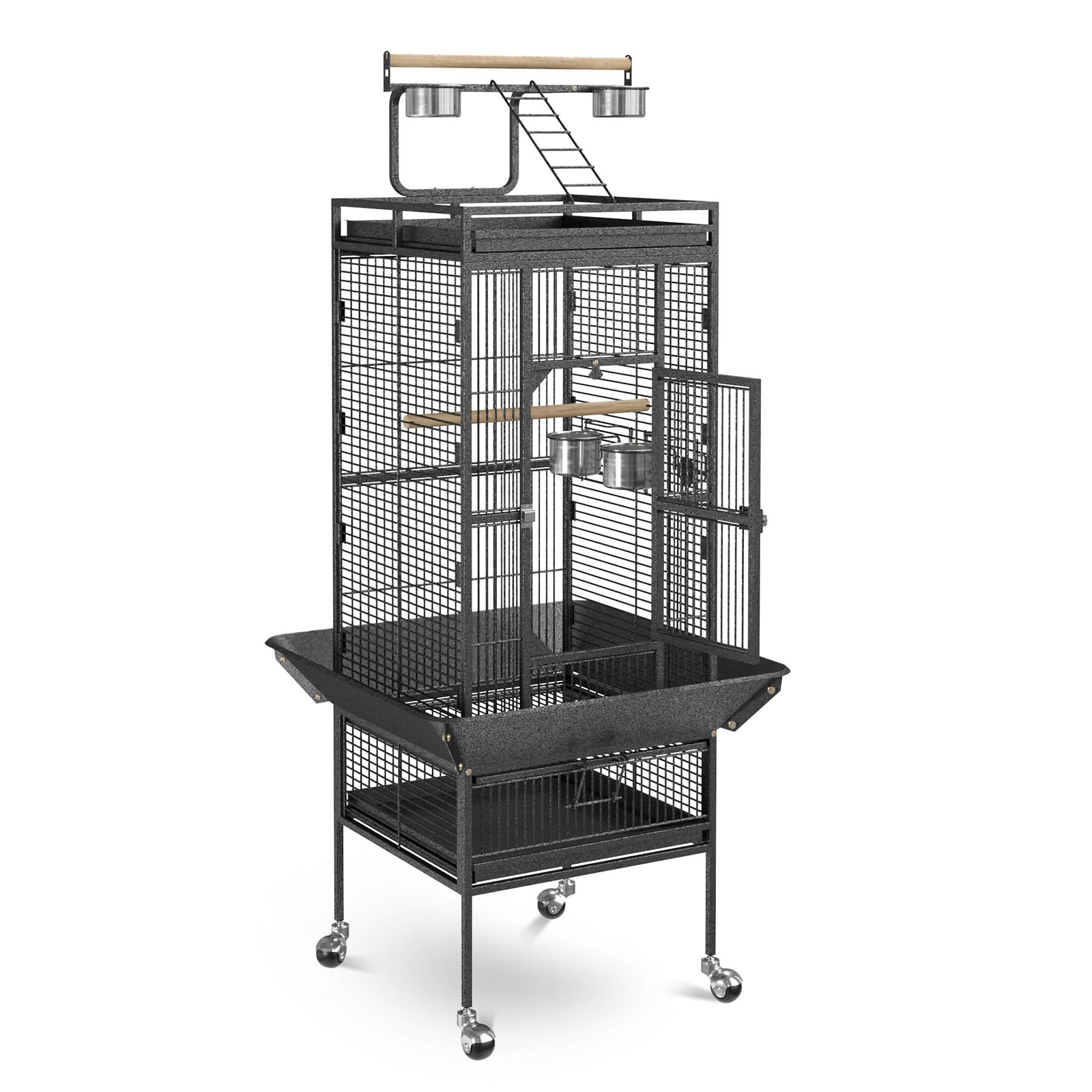 SUPER DEAL PRO 61-inch 2in1 Large Bird Cage with Rolling Stand Playtop Parrot...
