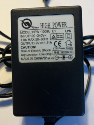 9V High Power PS Netzteil HPW-1009U E1 -KOSTENLOSE EVRI LIEFERUNG (G1)