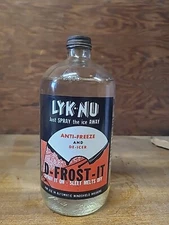 Vintage Lyk-Nu D-Frost-It Bottle Full Automotive Windshield 
