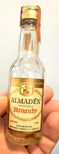 Almaden Centennial Brandy 1/10th Empty Glass Pint Bottle got a hundred year buzz