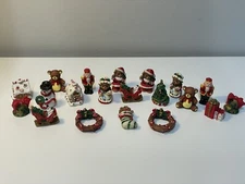 20pc Lot of Miniature Micro Tiny Christmas Standing Figurines Village