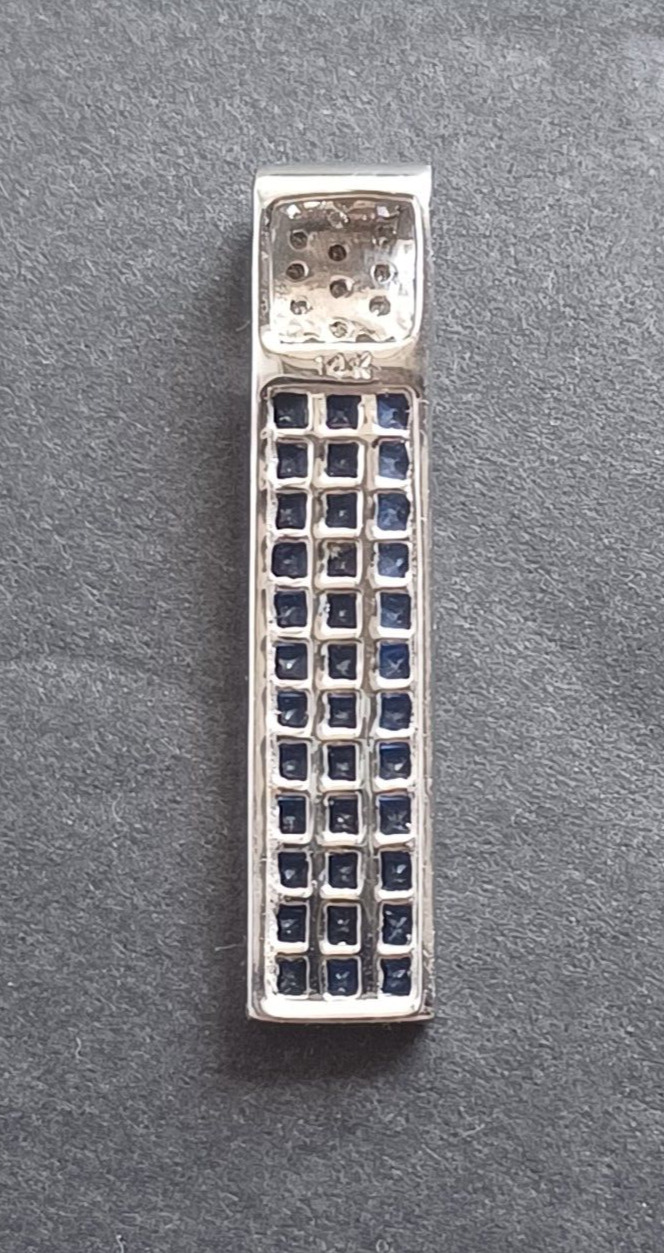 Estate 2.25 Ct Diamond & Ceylon Blue Sapphire 14K… - image 13