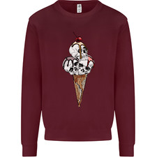 Ice Cream Skull Mens Sweatshirt Jumper
