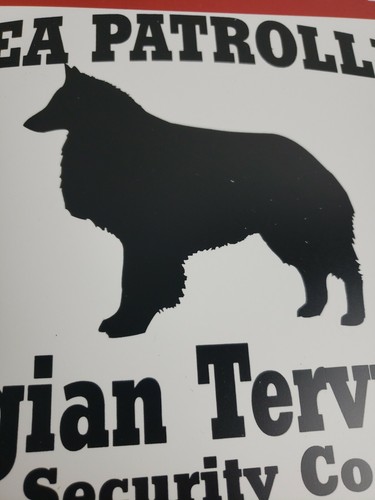 Belgian Tervuren Caution Dog Sign and Sticker - Picture 12 of 12