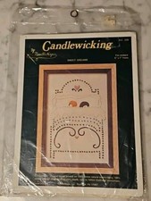 Vintage Candlewicking By Needle Magic Sweet Dream Kit 326 5 X 7 Inches Unopened