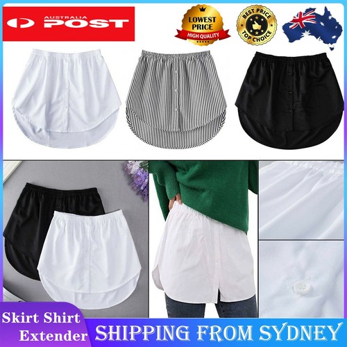 Boolavard Women's Mini Shirt Adjustable Tail Skirts Blouse - Foto 8