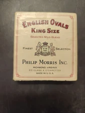 English Ovals King Size - Cigarette Box - Phillip Morris Inc. - Vintage Box  