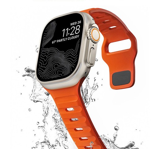 Cinturino Bracciale Silicone Cinturino iWatch per Apple Watch Cinturino Serie Ultra 8 7 6 5 SE - Foto 4 di 35