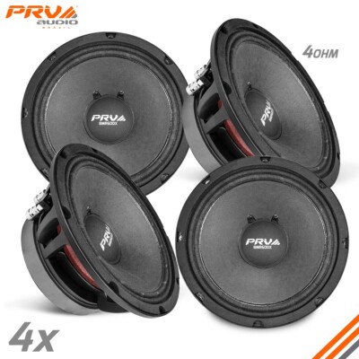 4x PRV Audio 8MR600X-4 Car Audio Midrange 8
