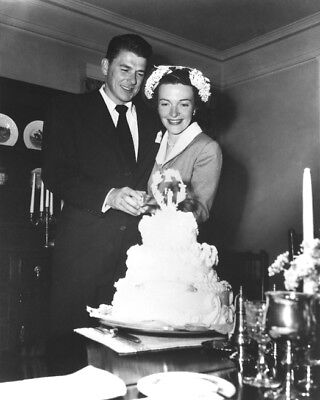 1952 40th US President RONALD & NANCY REAGAN Glossy 8x10 Photo Wedding Poster