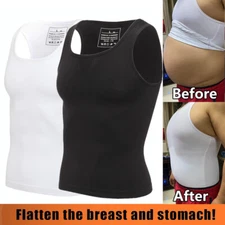 Men Gynecomastia Compression Vest Slimming Body Shaper Tank Tops Tummy Control