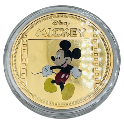 Bradford Exchange Disney Mickey Mouse Proof Collection 24k Gold Plated Coin