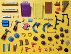 Vintage TMNT Mini Playset Parts & Accessory Lot Teenage Mutant Ninja Turtles