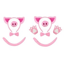 Pig Costume Set Decoration Accessories Animal Cosplay for Stage Shows Halloween