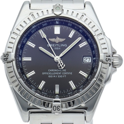 BREITLING Chronomat Wings Automatic A10350 Stainless Steel mensWatch black USED