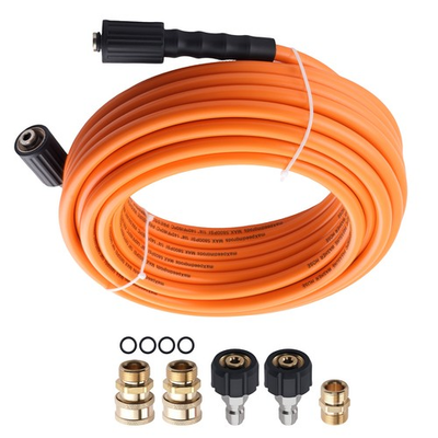 #ad 50FT Pressure Washer Extension Hose for GreenWorks Troybilt 5800PSI PVC 3 8quot; QC $41.24