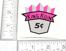 5 Cent King Koin Vending Machine Sticker V-98