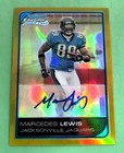 2006 Bowman Chrome MARCEDES LEWIS RC #252  AUTO GOLD REFRACTOR # 09/50 SP  NM-MT
