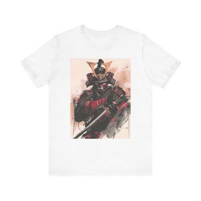 Samurai Tee, Ink Wash Painting, Asian Warrior Top, Martial Arts Shirt, Japanese2