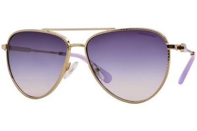 Swarovski SK7031 4036U7 Sunglasses Women's Gold/Gradient Brown/Blue/Violet 59mm