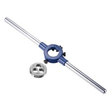 uxcell Round Die Stock Handle Wrench Set, 5-40 UNC Threading and