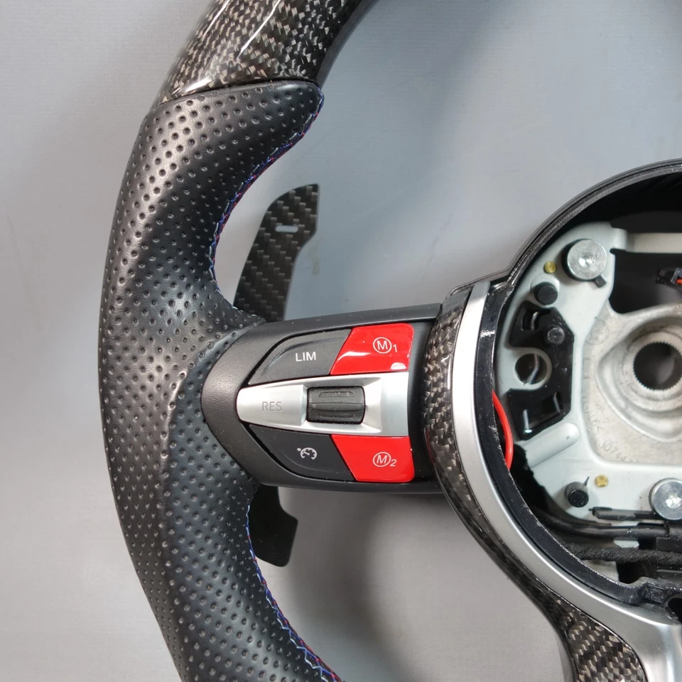 Volante deportivo BMW F30 serie 3 12-21 F32 F22 personalizado M fibra de carbono Foto 4 de 4