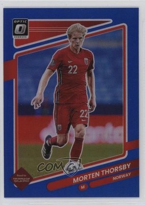2021-22 Panini Donruss Road to Qatar Optic Blue Prizm 88/99 Morten Thorsby 15hl
