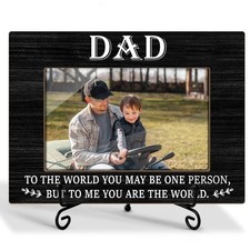 Father Gifts Dad Picture Frame Wooden Picture Frames 4x6, Wooden Photo Frame ...